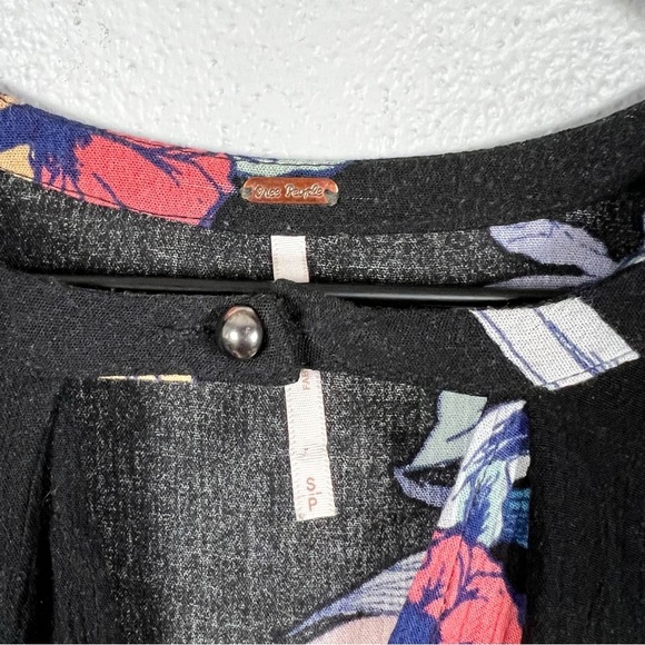 Free People Tree Swing Boho Tropical Mini Dress in Night Combo Size Small - Picture 5 of 8